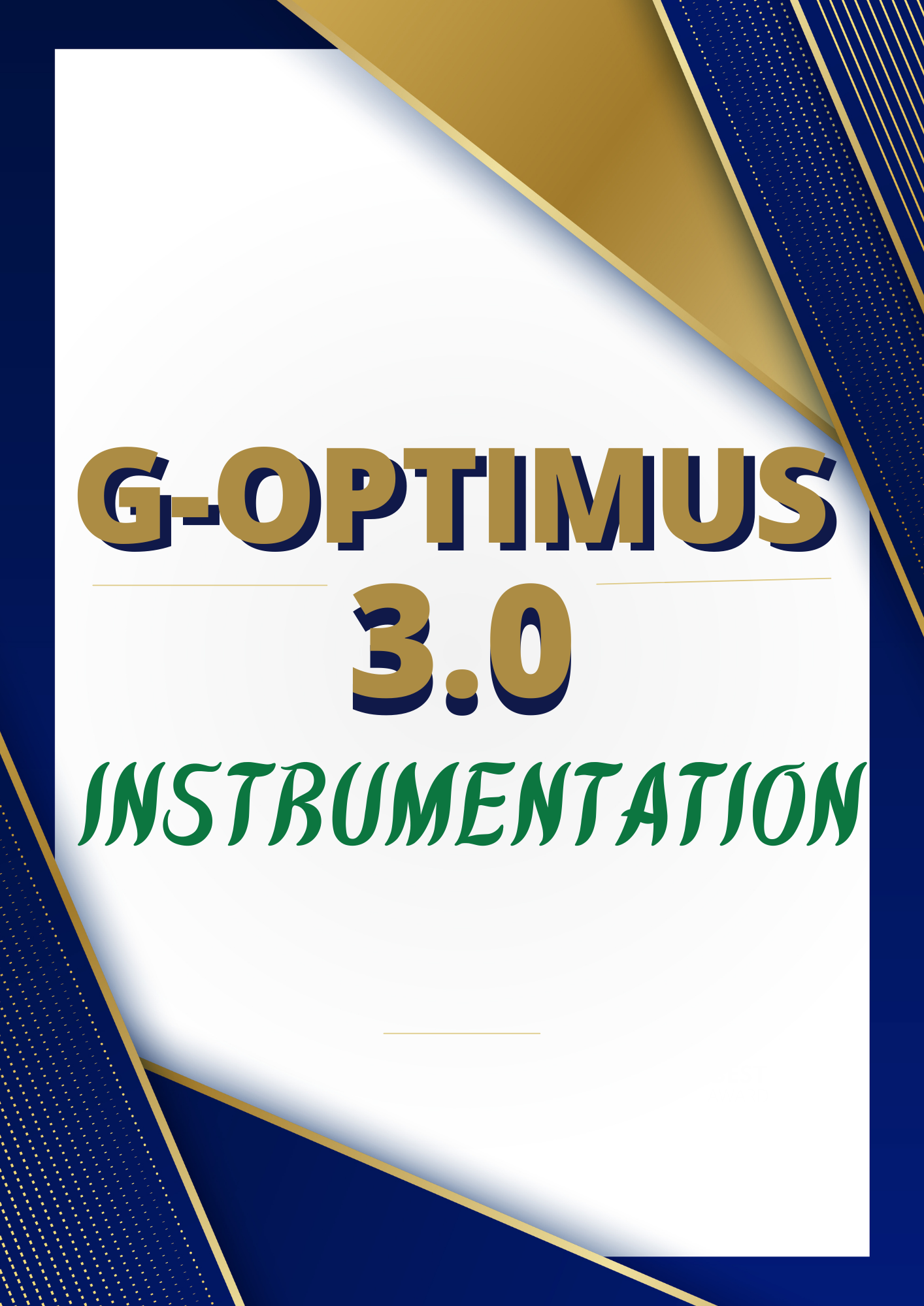 G-OPTIMUS 3.0-INSTRUMENTATION - Genique